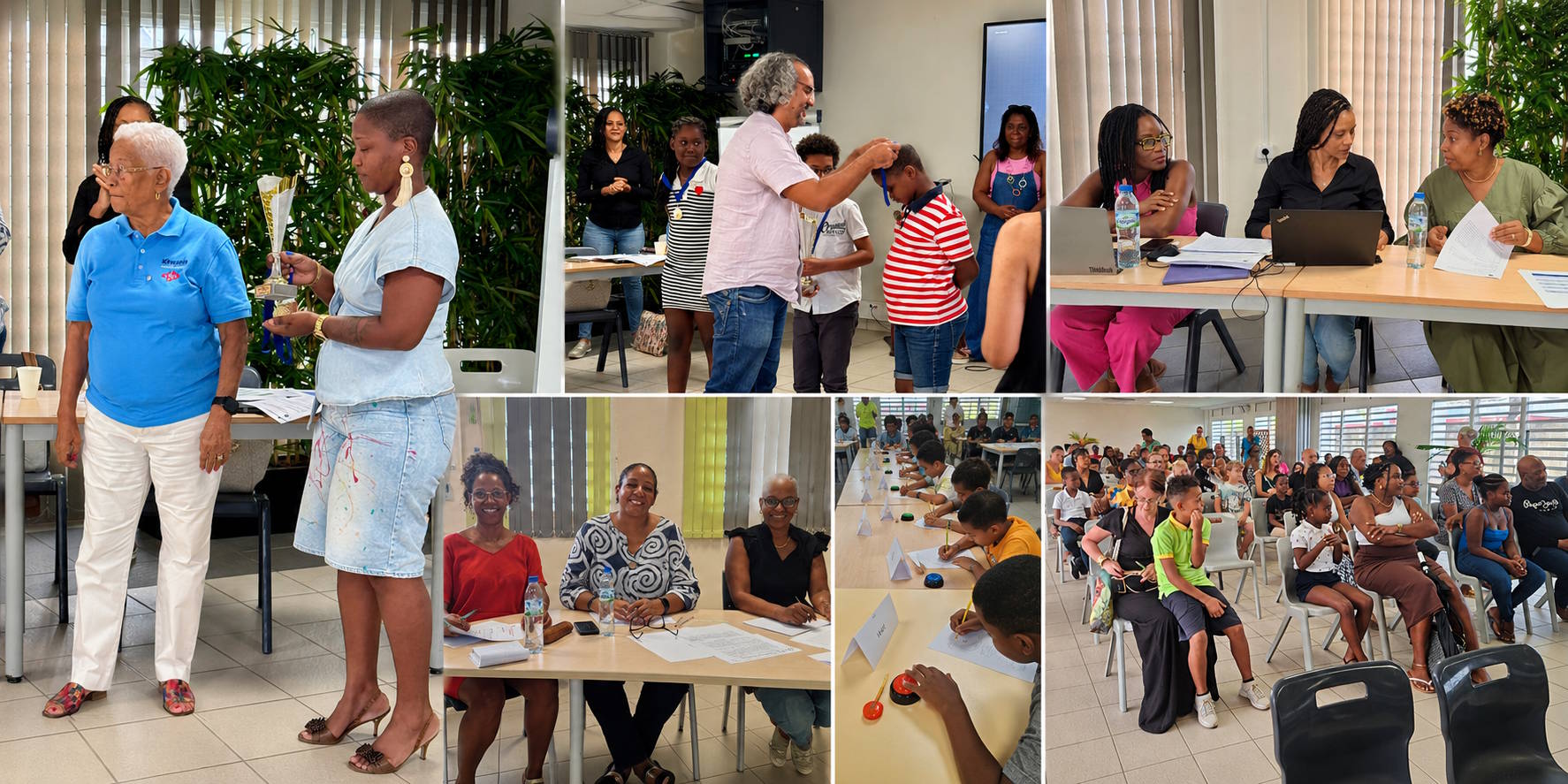 Image composite montrant les participants et les organisateurs